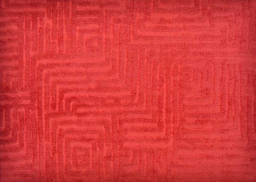 Palermo Maze Texture Velvet in Scarlet