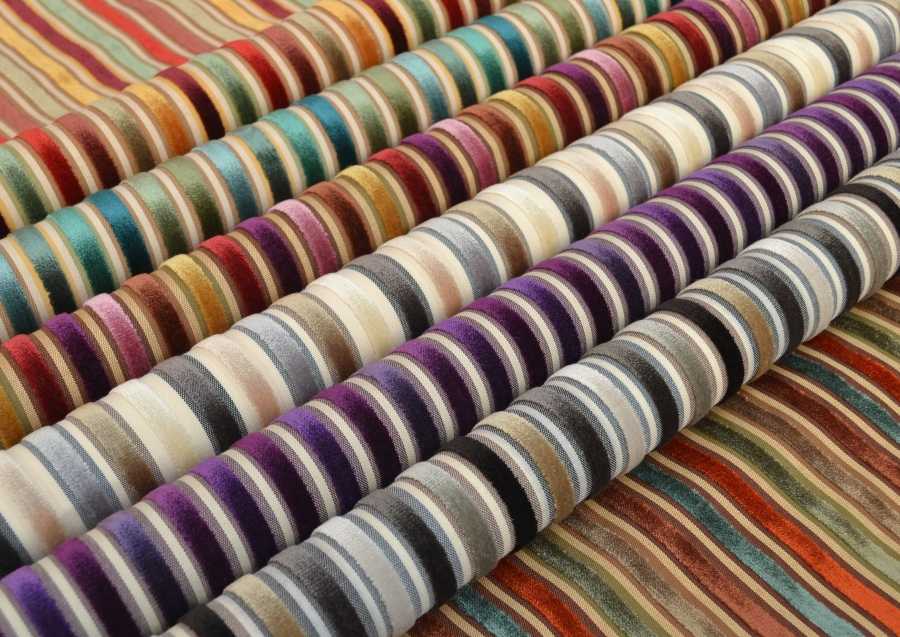 Padables range of Pisa Stripe Luxurious Velvet Fabric